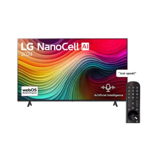 LG 75" NanoCell Smart TV (75NANO80T6A) – 4K NanoCell Display, Satellite, 3 HDMI, 2 USB, Magic Remote