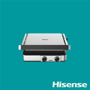 1800W Hisense Heavy Duty Contact Grill (HISGRILL181CG01) – Flat Opening, Grease Tray