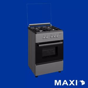 Maxi 60x60 Free Standing Gas Cooker (MAXI 6060 4B BLACK) – 4 Burners, Sleek Black